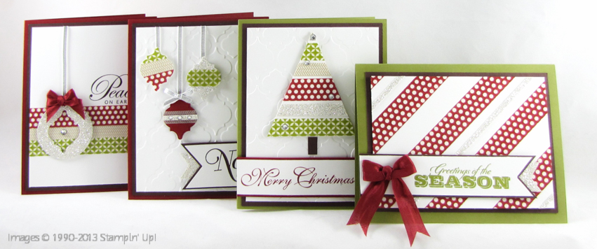 Wonderful Washi tape Christmas cards
