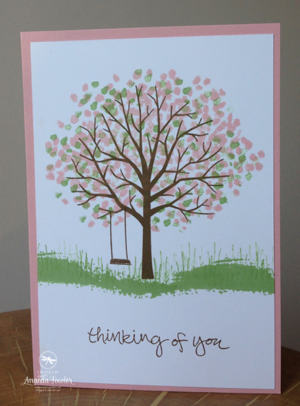 Stampin' Up! UK Sheltering Tree card by Amanda Fowler of Inspiring Inkin'