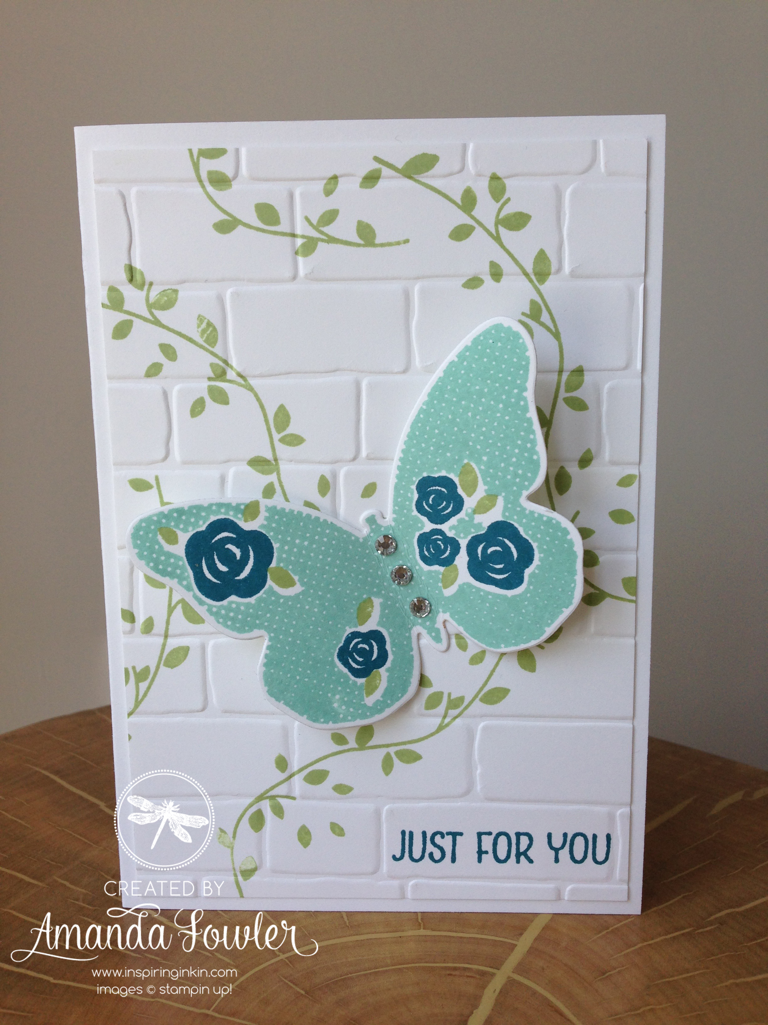 Amanda Fowler Inspiring Inkin' Floral Wings Card