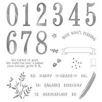 Number Of Years Photopolymer Stamp Set