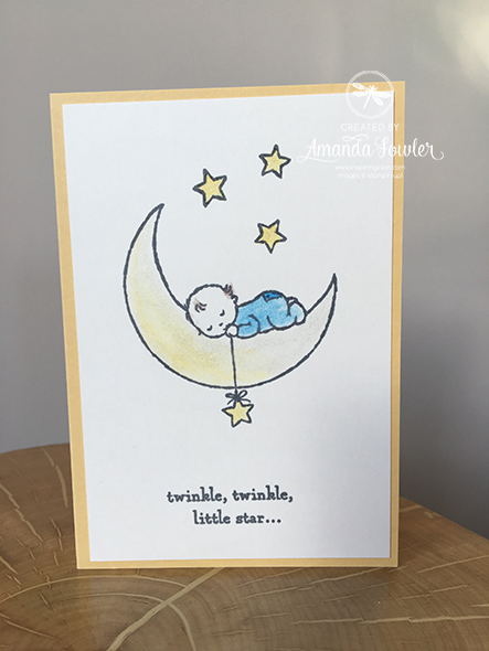 Moon Baby Card Stampin Up! Amanda Fowler Inspiring Inkin
