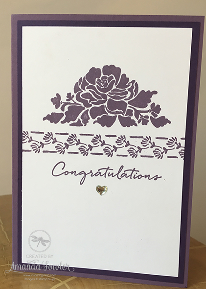 Wedding Card Floral Phrases Card Inspiring Inkin Amanda Fowler Stampin' Up! UK