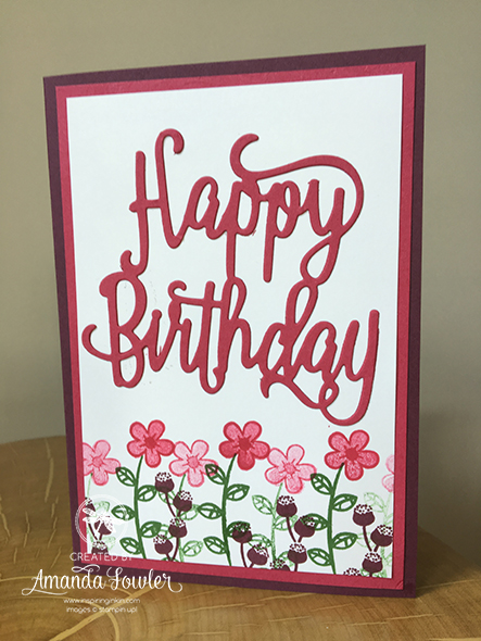 Happy Birthday Gorgeous Card Inspiring Inkin Amanda Fowler Stampin' Up! UK