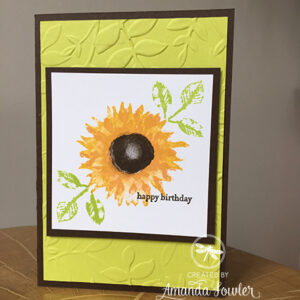 Painted Harvest Sunflower Card and Variations