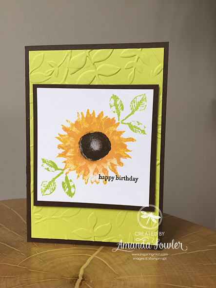 Painted Harvest Sunflower Card Stampin' Up! Uk Amanda Fowler Inspiring Inkin'