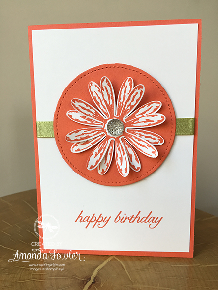 Delightful daisy Stampin' Up! UK Inspiring Inkin' Amanda Fowler Birthday Card