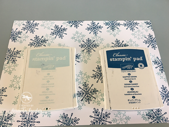 Quick Christmas Card Stampin' Up! UK Amanda Fowler Inspiring Inkin' Snowflake Sentiments