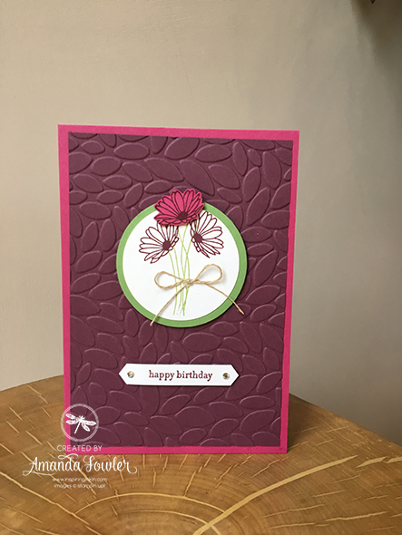 Happy Birthday card Daisy Delight Stampin' Up! UK Amanda Fowler Inspiring inkin