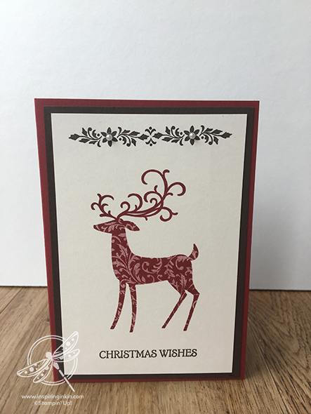 Dashing Deer Christmas Card Stampin' Up! UK Inspiring Inkin' Amanda Fowler