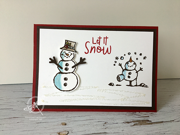 Snowman Punch Christmas Card Stampin' Up! Inspiring Inkin' Amanda Fowler