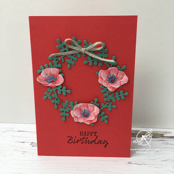 Quick Floral Wreath Card