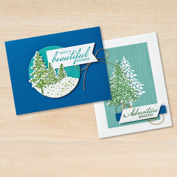 In the Pines Christmas Card Amanda Fowler Inspiring Inkin' Stampin' Up! Uk