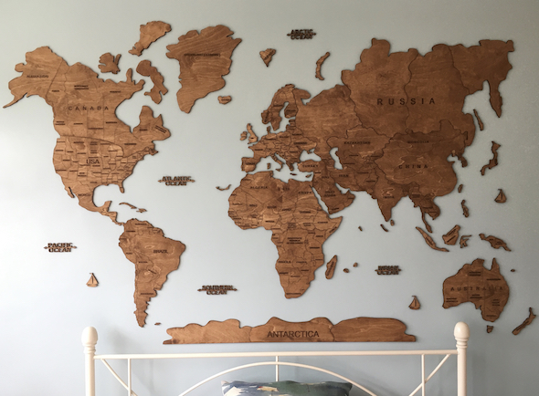 Wooden Wall Map Stampin' Up! UK Inspiring Inkin' Amanda Fowler