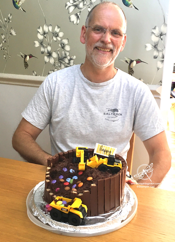 Brian's Birthday Cake Stampin' Up! UK Inspiring Inkin' Amanda Fowler