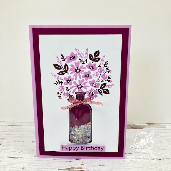 Bottled Happiness Shaker Cards Inspiring Inkin' Amanda Fowler
