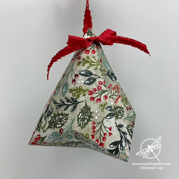 Origami Ornament or Gift Bag Stampin' Up! Ireland Stampin' Up! UK Amanda Fowler Inspiring Inkin' Online and In Person Card Making Classes Hampshire