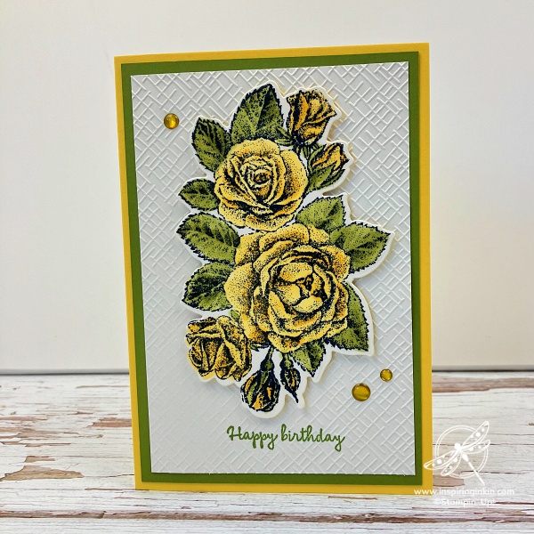 Stippled Roses Birthday Cards Amanda Fowler Inspiring Inkin Stampin'Up! UK